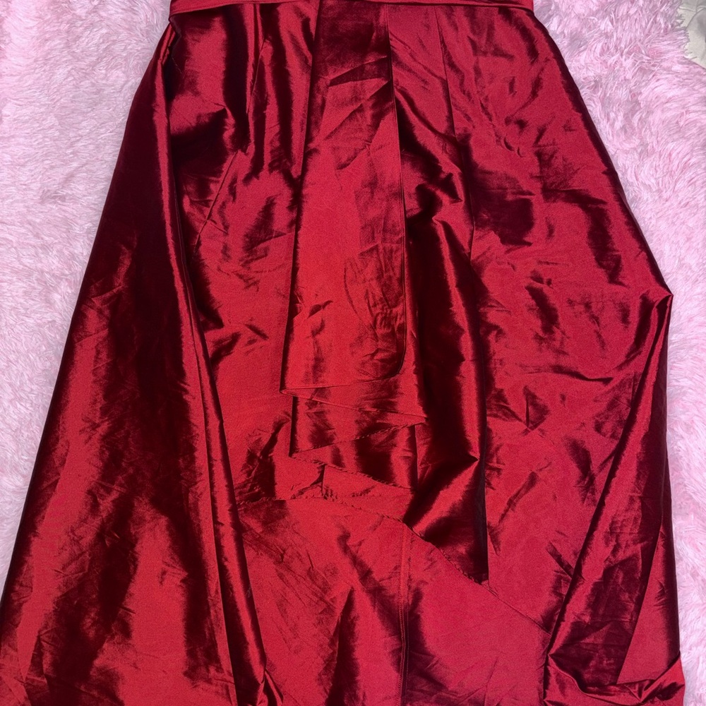 ✨OFFERS WELCOME✨Adrianna Papell Wine High Low Skirt - Size 10 - Picture 3 of 4